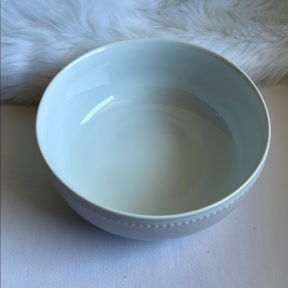 Everyday White Beaded 9” Round Serving Bowl by Fitz & Floyd. New With Tags.